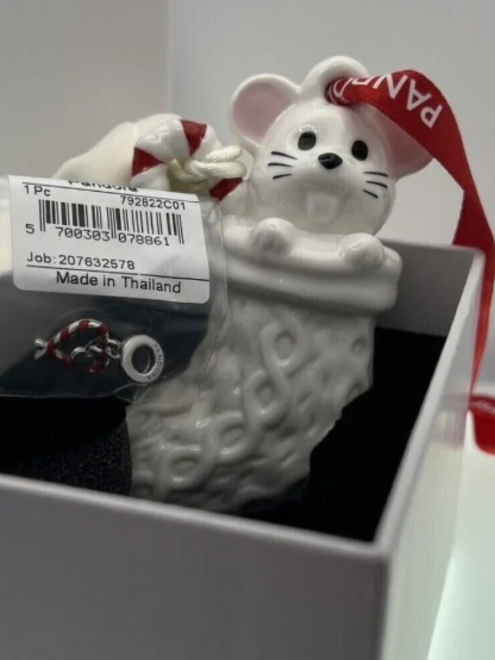 AUTH PANDORA LIMITED EDITION 2023 HOLIDAY ORNAMENT & DOUBLE CANDY CANE CHARM SET